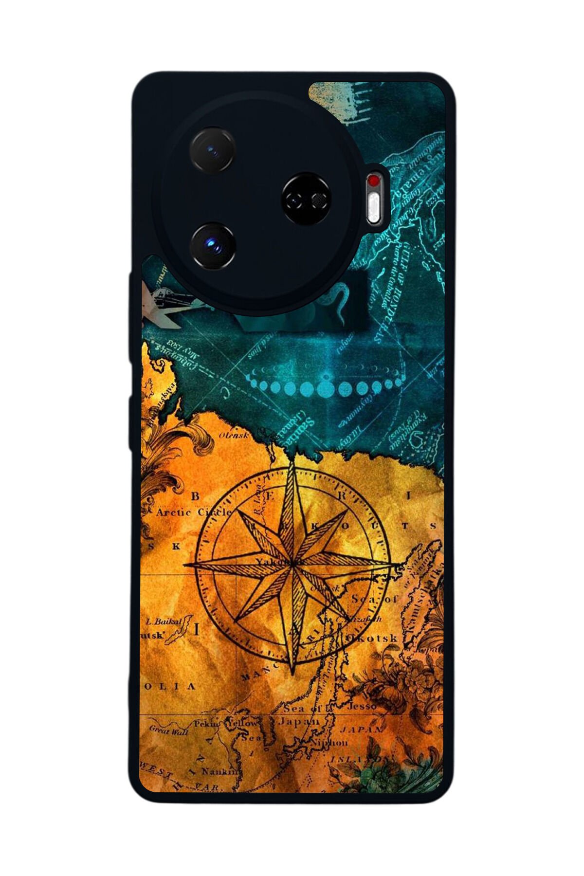 Tecno Camon 30 Pro Uyumlu Harita Tasarımlı Glossy Premium Kılıf