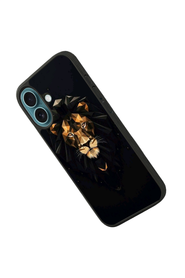 iPhone 16 Uyumlu Aslan Tasarımlı Glossy Premium Kılıf