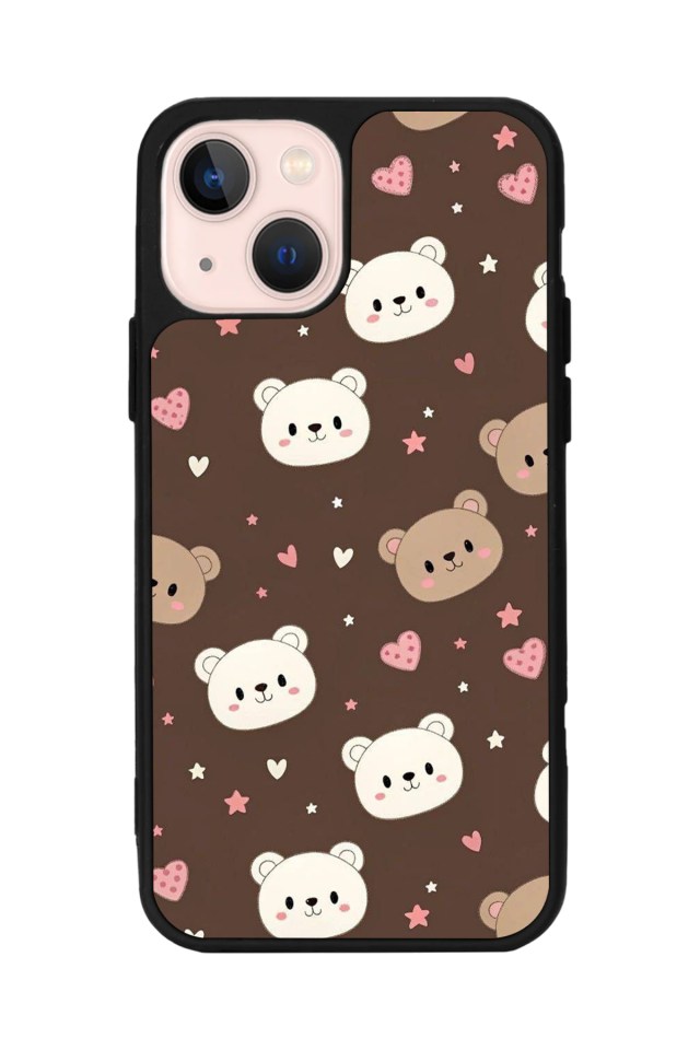 iPhone 14 Plus Uyumlu Ayı Tasarımlı Glossy Premium Kılıf