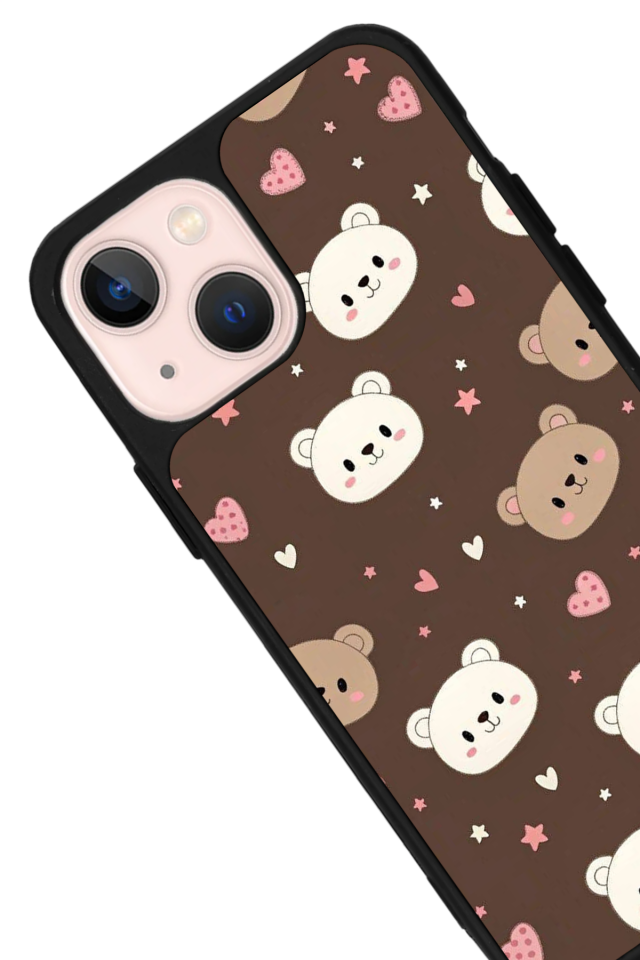 iPhone 14 Plus Uyumlu Ayı Tasarımlı Glossy Premium Kılıf