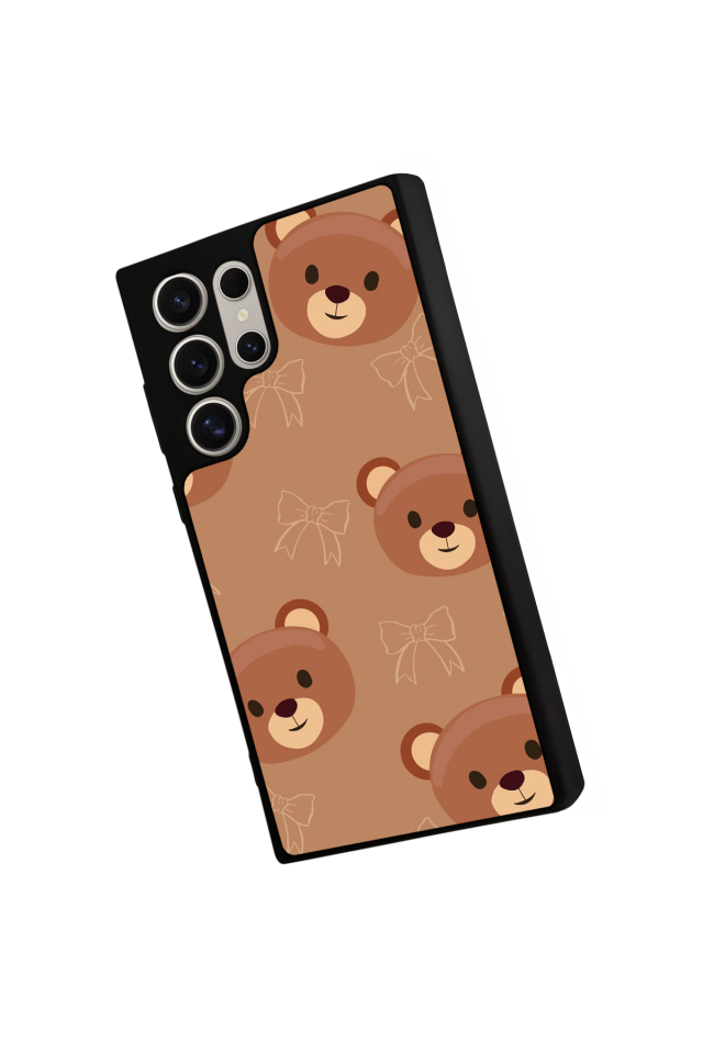 Samsung Galaxy S22 Ultra Uyumlu Ayı Tasarımlı Glossy Premium Kılıf