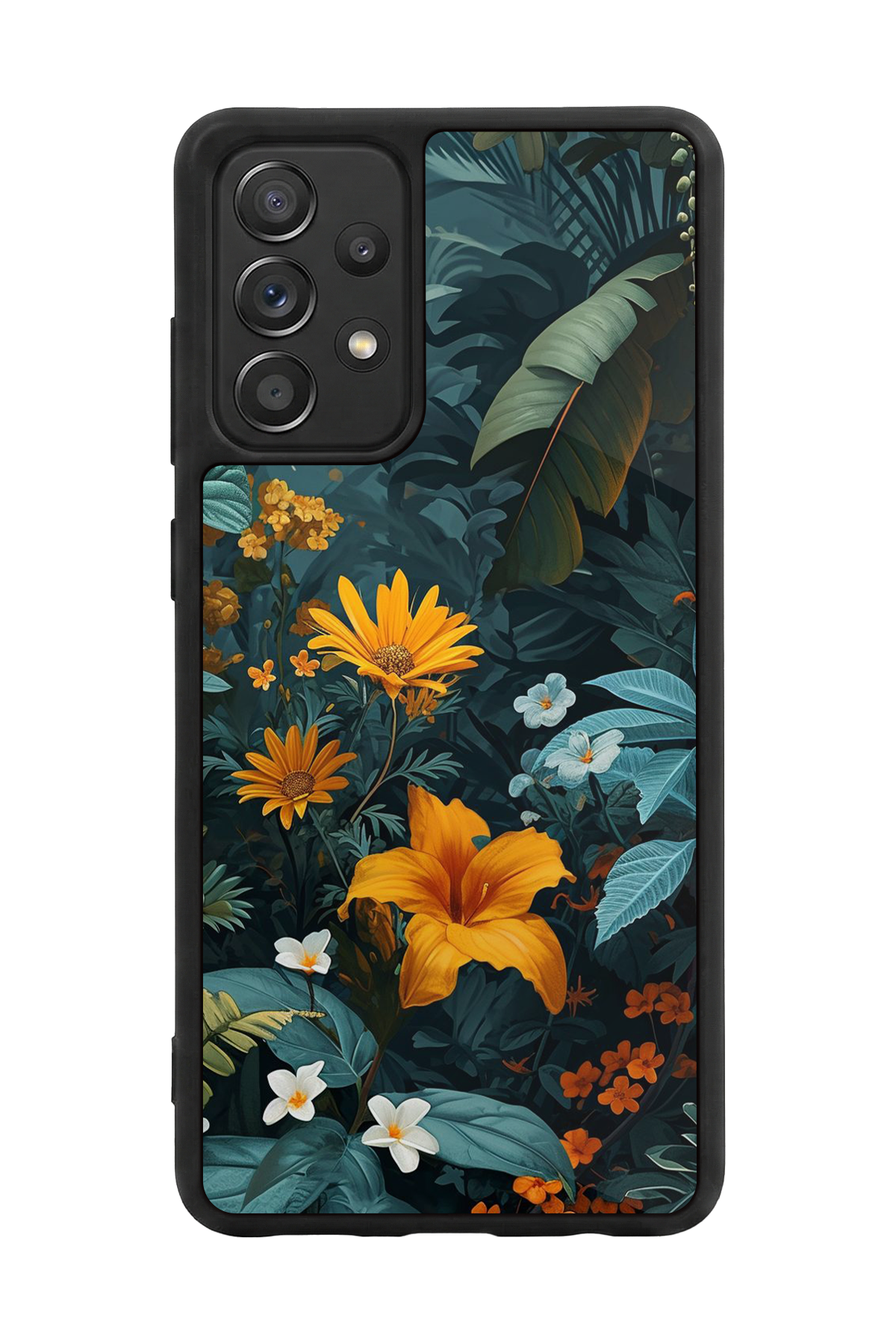 Samsung Galaxy A72 Uyumlu Botanik Tasarımlı Glossy Premium Kılıf