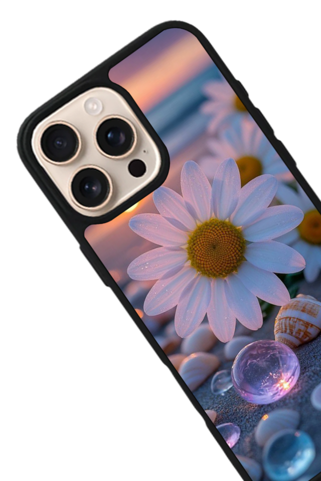 iPhone 14 Pro Uyumlu Cicek Tasarımlı Glossy Premium Kılıf