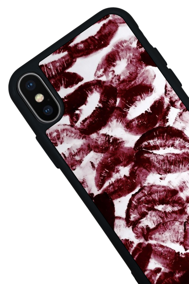 iPhone X/ XS Uyumlu Dudak Tasarımlı Glossy Premium Kılıf