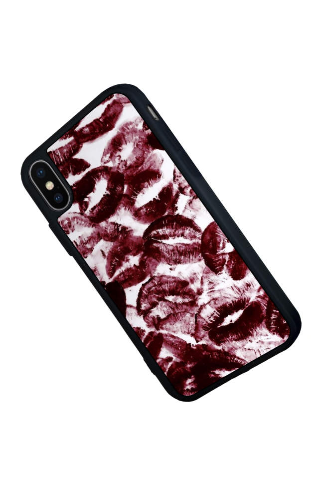 iPhone X/ XS Uyumlu Dudak Tasarımlı Glossy Premium Kılıf