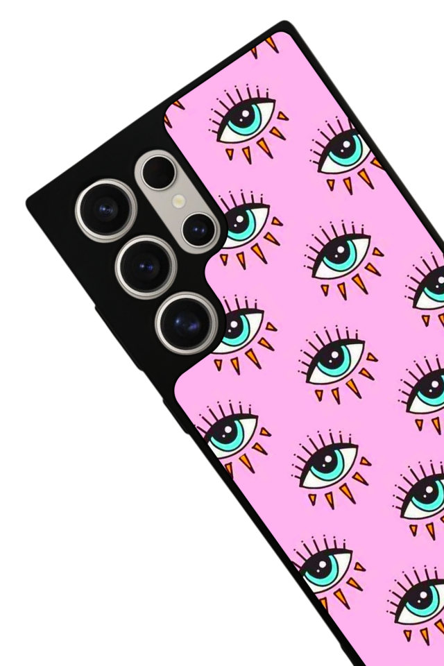 Samsung Galaxy S24 Ultra Uyumlu Göz Tasarımlı Glossy Premium Kılıf