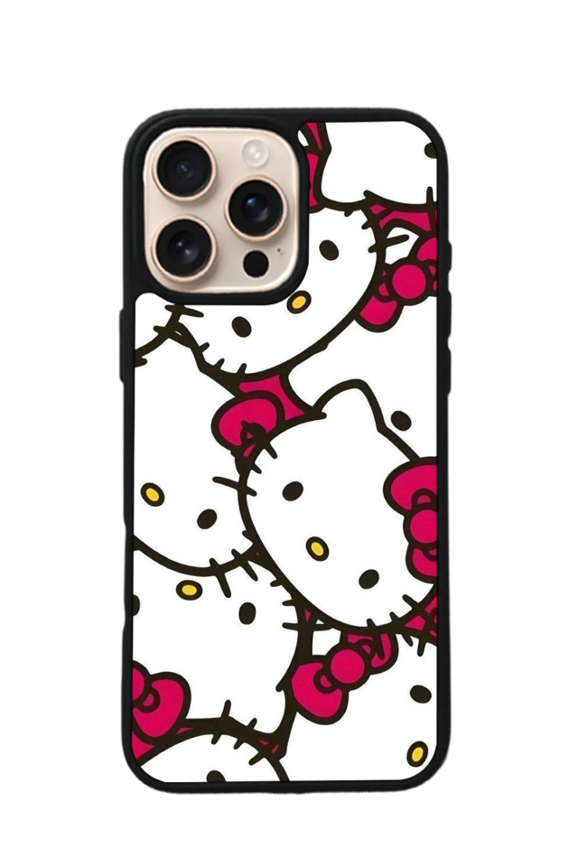 iPhone 16 Pro Max Uyumlu HelloKitty Tasarımlı Glossy Premium Kılıf