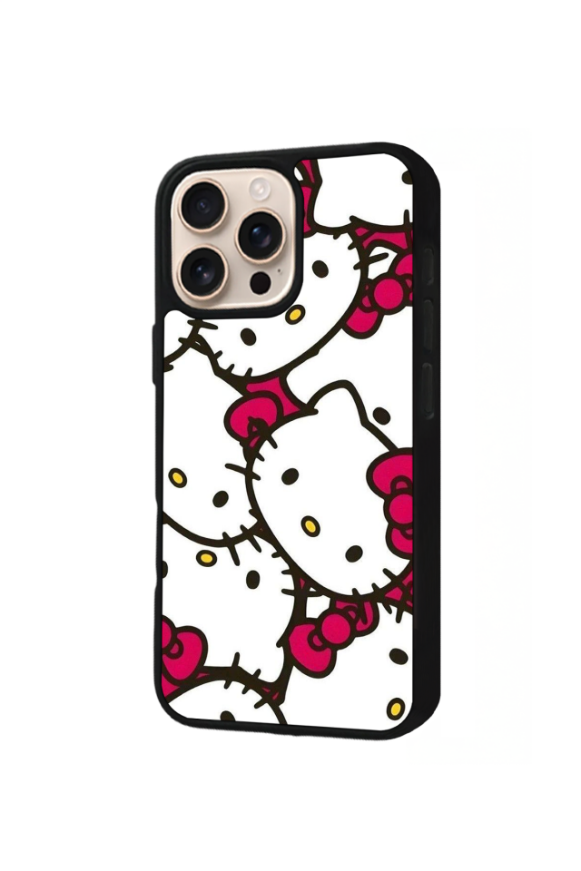 iPhone 16 Pro Max Uyumlu HelloKitty Tasarımlı Glossy Premium Kılıf