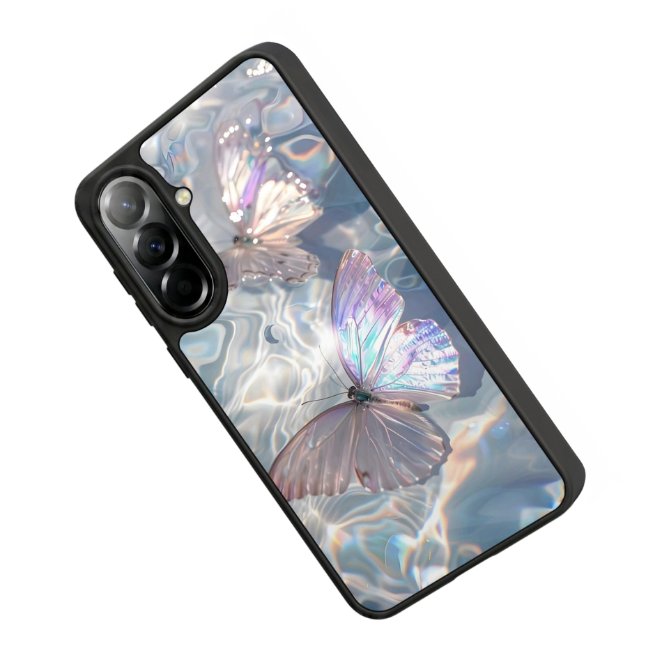 Samsung Galaxy A57 Uyumlu Kelebek Tasarımlı Glossy Premium Kılıf