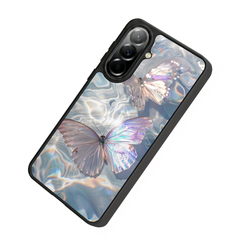 Samsung Galaxy A57 Uyumlu Kelebek Tasarımlı Glossy Premium Kılıf