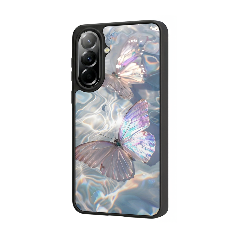 Samsung Galaxy A57 Uyumlu Kelebek Tasarımlı Glossy Premium Kılıf