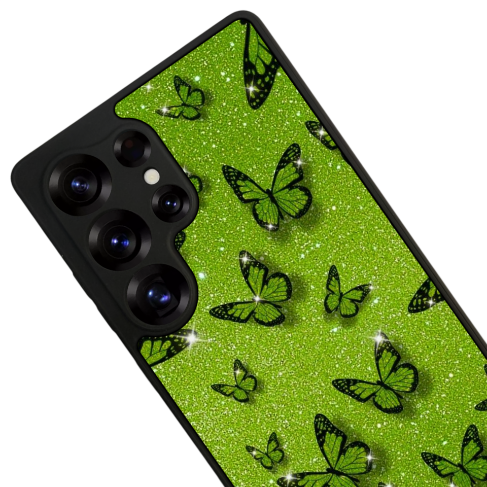 Samsung Galaxy S25 Ultra Uyumlu Kelebek Tasarımlı Glossy Premium Kılıf