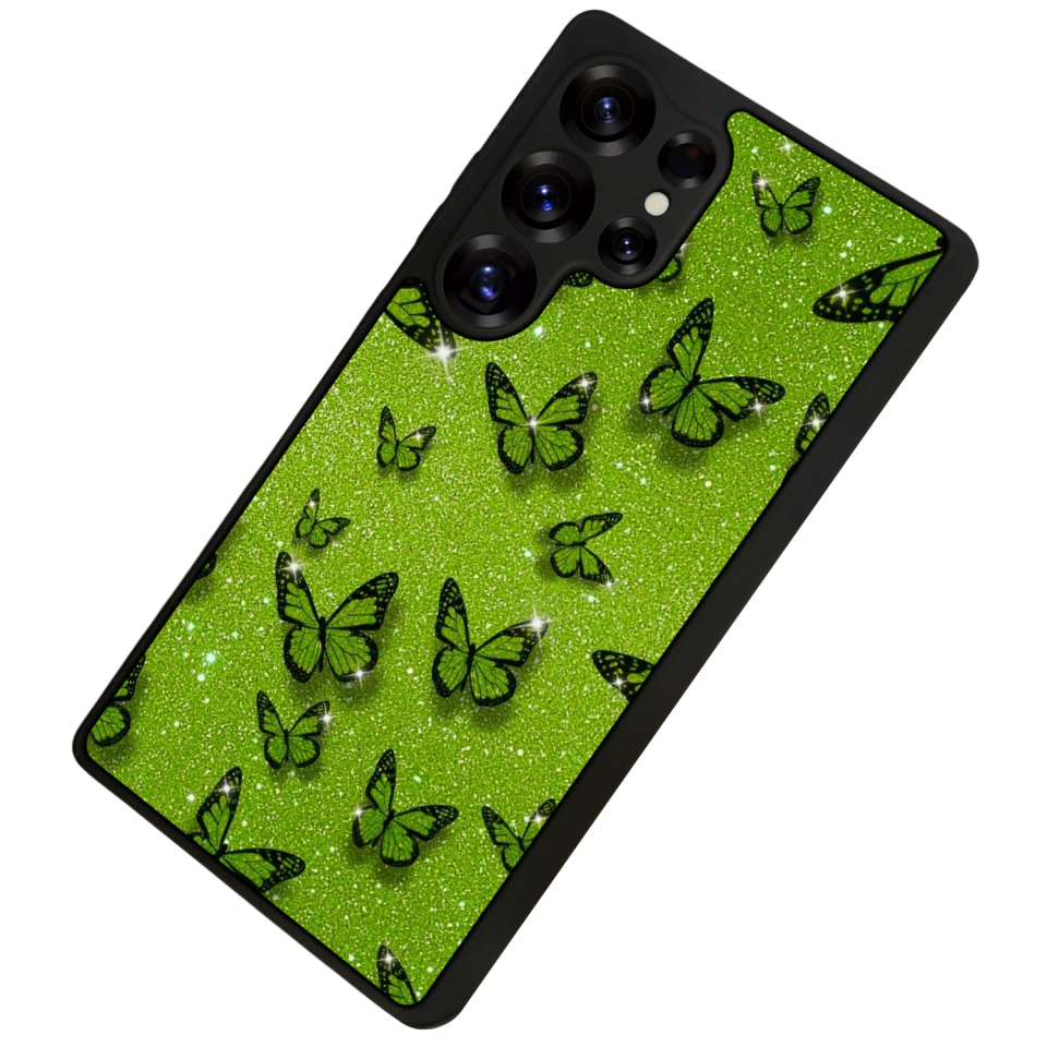 Samsung Galaxy S25 Ultra Uyumlu Kelebek Tasarımlı Glossy Premium Kılıf