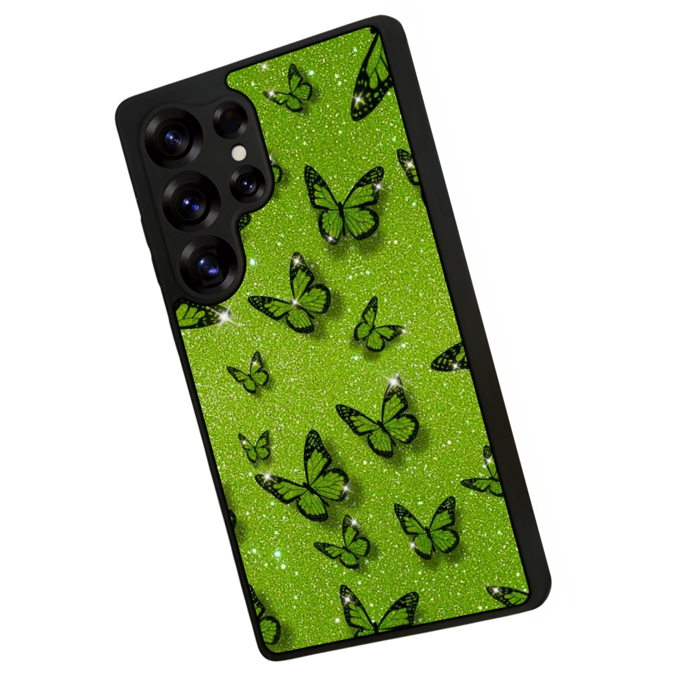 Samsung Galaxy S25 Ultra Uyumlu Kelebek Tasarımlı Glossy Premium Kılıf