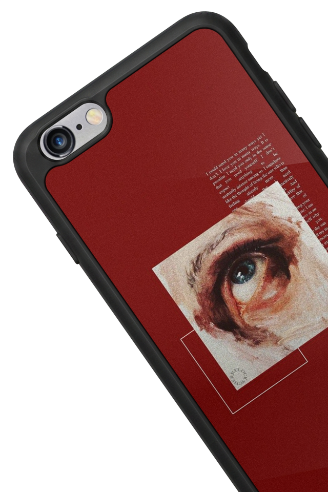 iPhone 6s Plus Uyumlu Kirmizi Tasarımlı Glossy Premium Kılıf