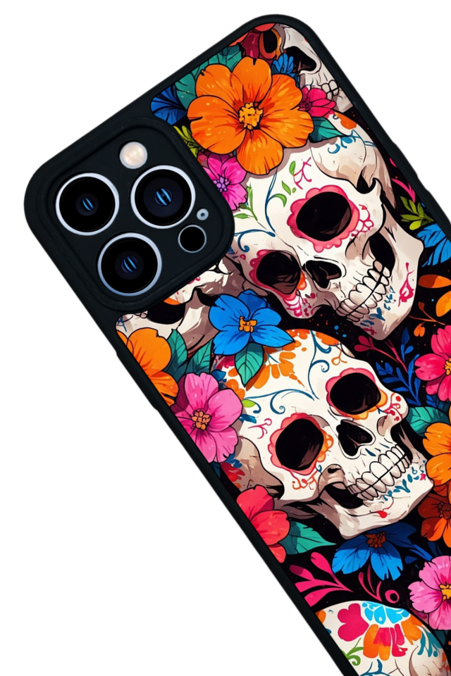 iPhone 13 Pro Max Uyumlu KuruKafa Tasarımlı Glossy Premium Kılıf