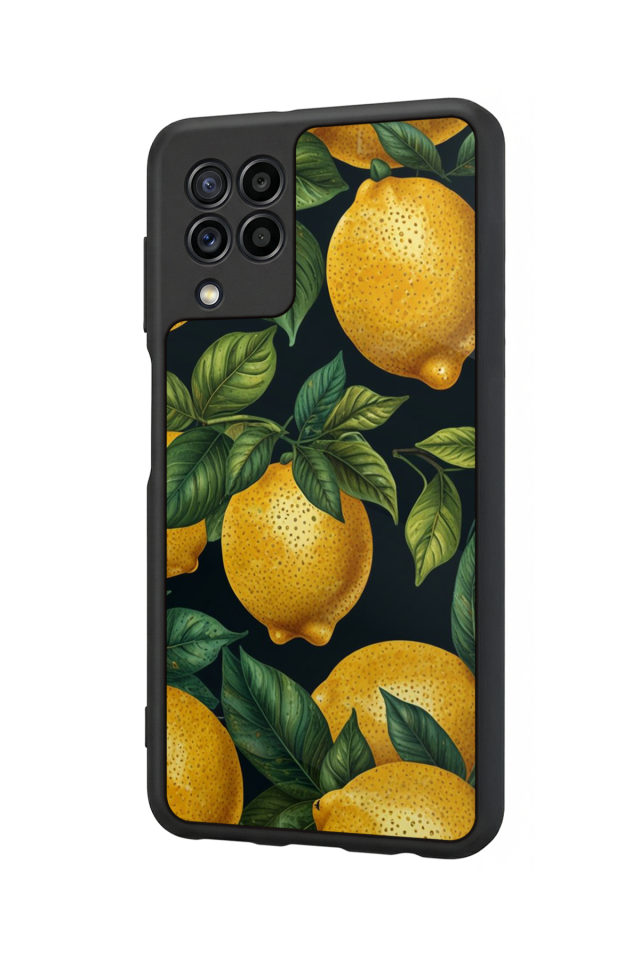 Samsung Galaxy M32 Uyumlu Limon Tasarımlı Glossy Premium Kılıf