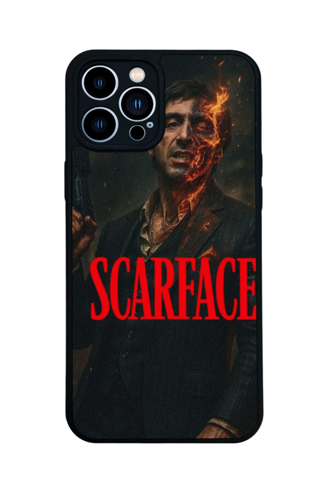 iPhone 13 Pro Max Uyumlu Scarface Tasarımlı Glossy Premium Kılıf