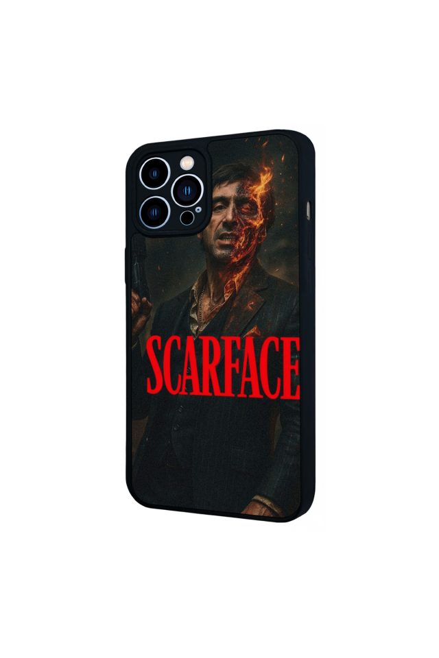 iPhone 13 Pro Max Uyumlu Scarface Tasarımlı Glossy Premium Kılıf