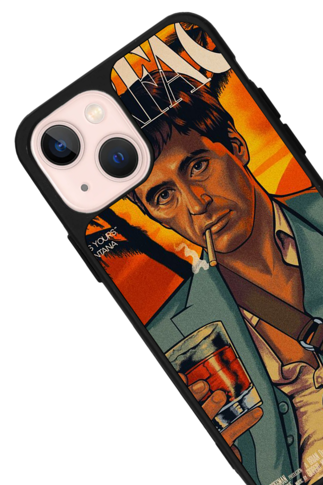 iPhone 15 Uyumlu Scarface Tasarımlı Glossy Premium Kılıf