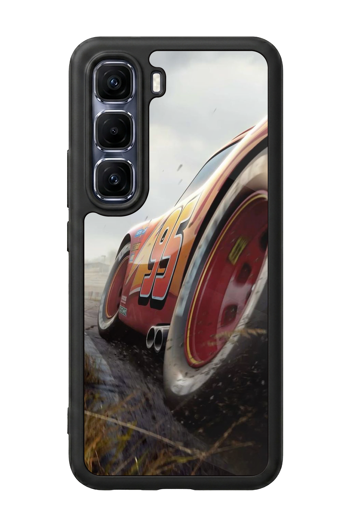 Infinix Hot 60 Pro Plus Uyumlu Şimsek McQueen Tasarımlı Glossy Premium Kılıf