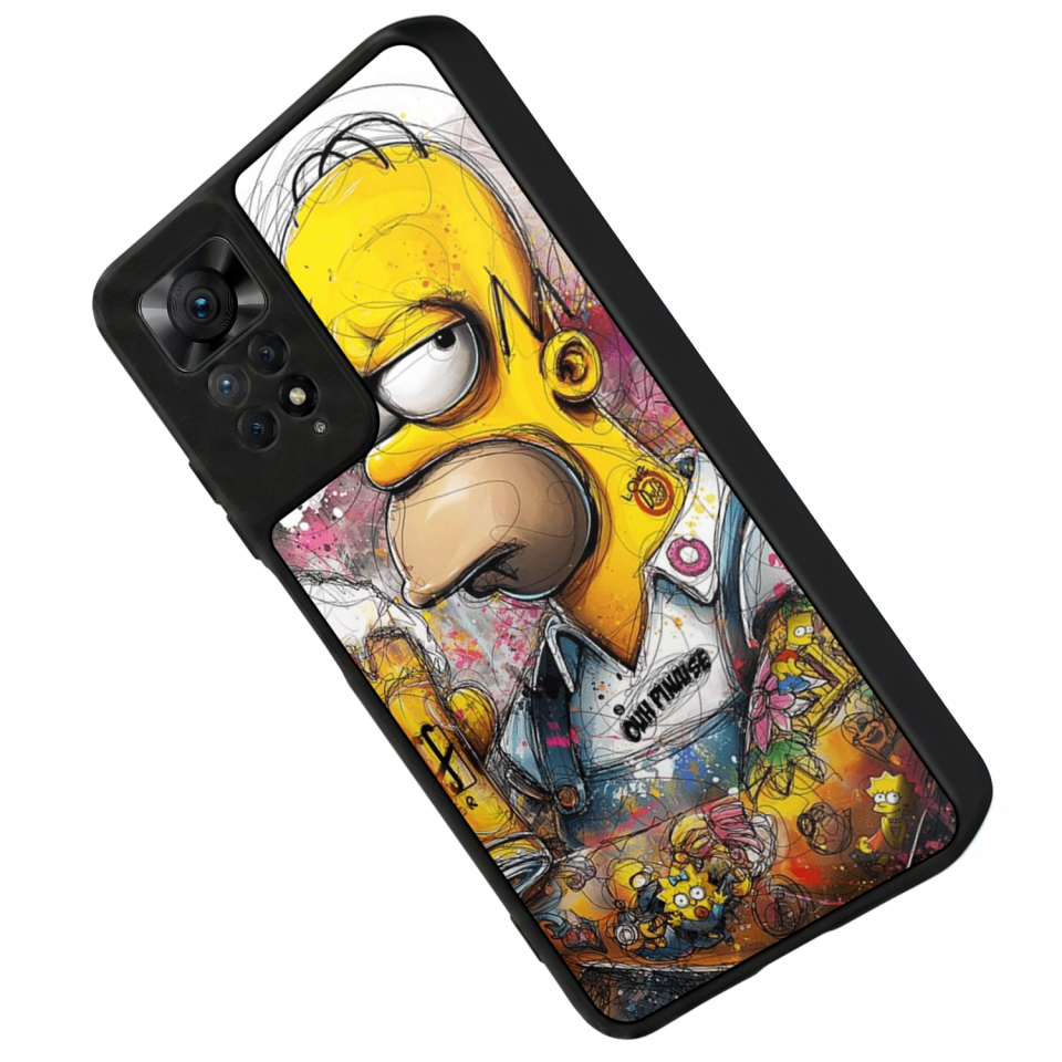 Xiaomi Redmi Note 12 Pro Uyumlu The Simpsons Tasarımlı Glossy Premium Kılıf
