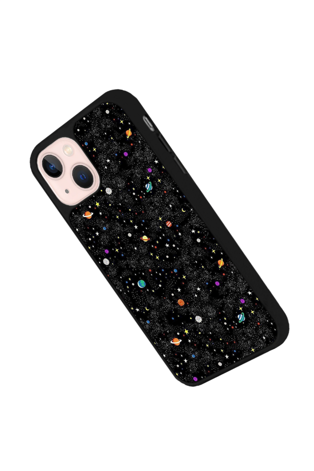 iPhone 13/14 Uyumlu Uzay Tasarımlı Glossy Premium Kılıf