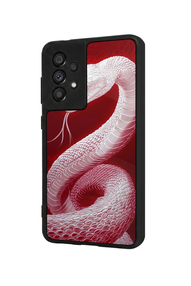 Samsung Galaxy A73 Uyumlu Yılan Tasarımlı Glossy Premium Kılıf