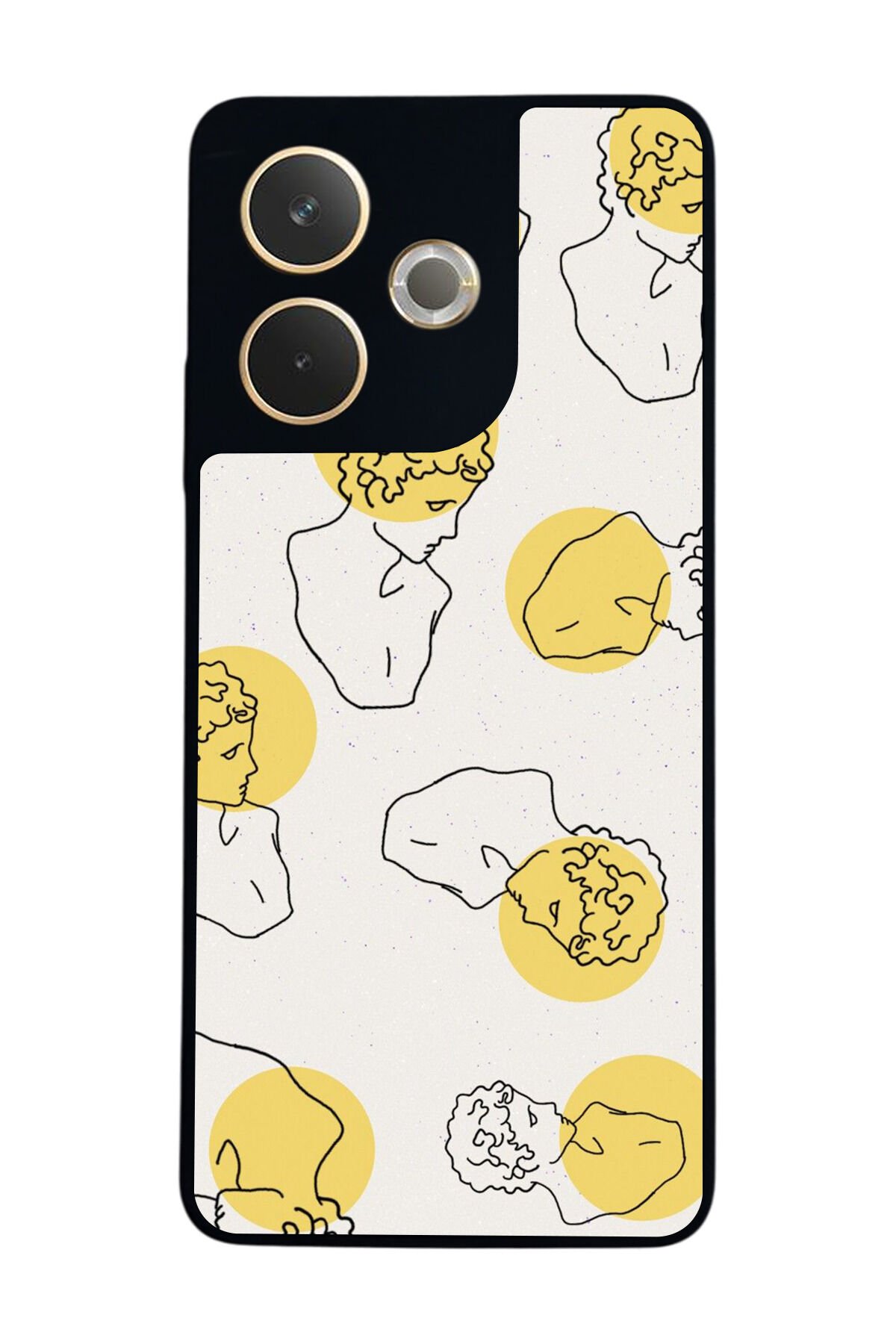 Oppo A5 Pro Uyumlu Line Art Tasarımlı Glossy Premium Kılıf