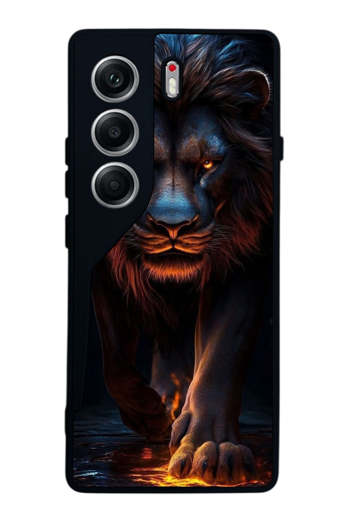 Tecno Camon 40 Uyumlu Aslan Tasarımlı Glossy Premium Kılıf