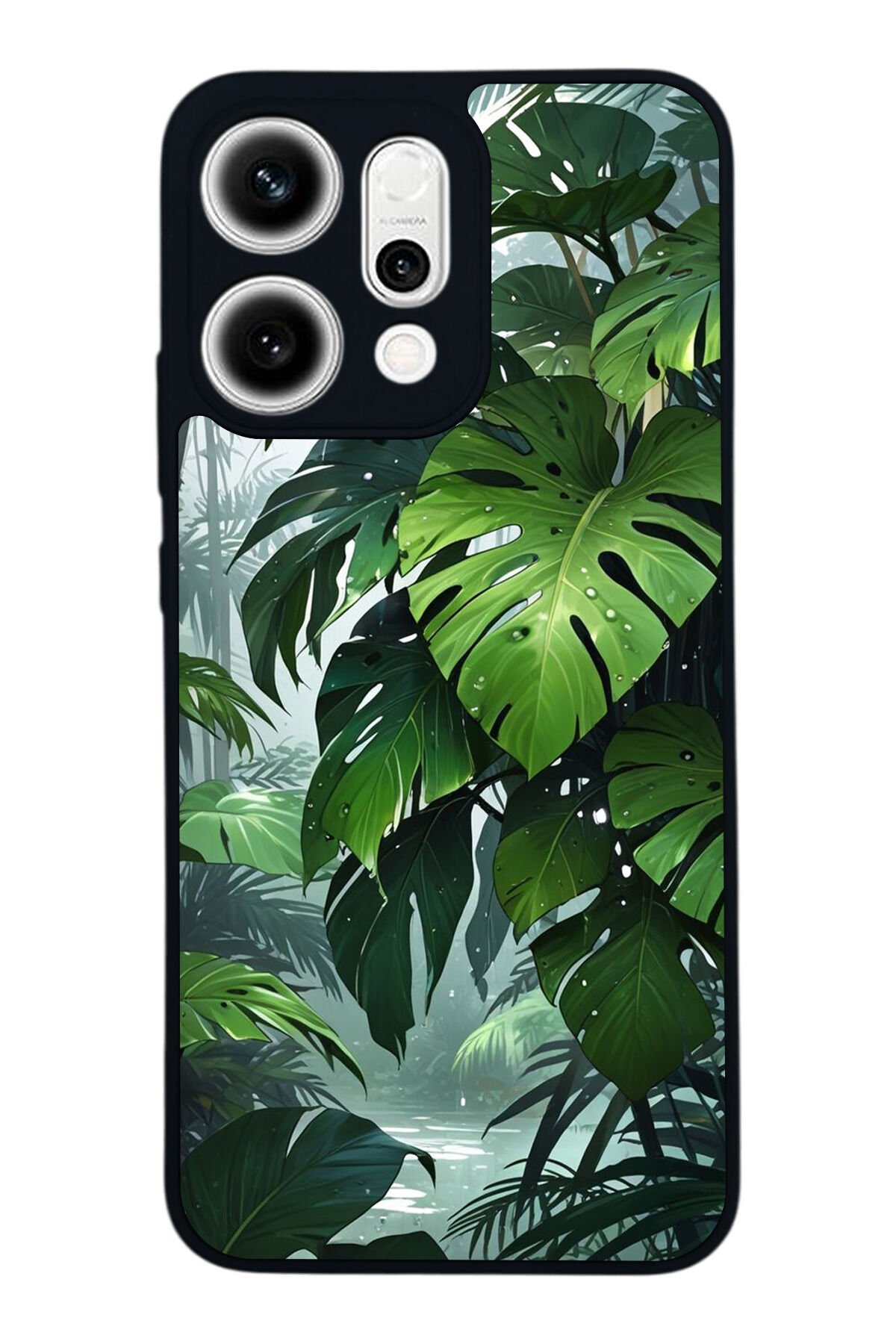Oppo Reno 14 Uyumlu Botanik Tasarımlı Glossy Premium Kılıf