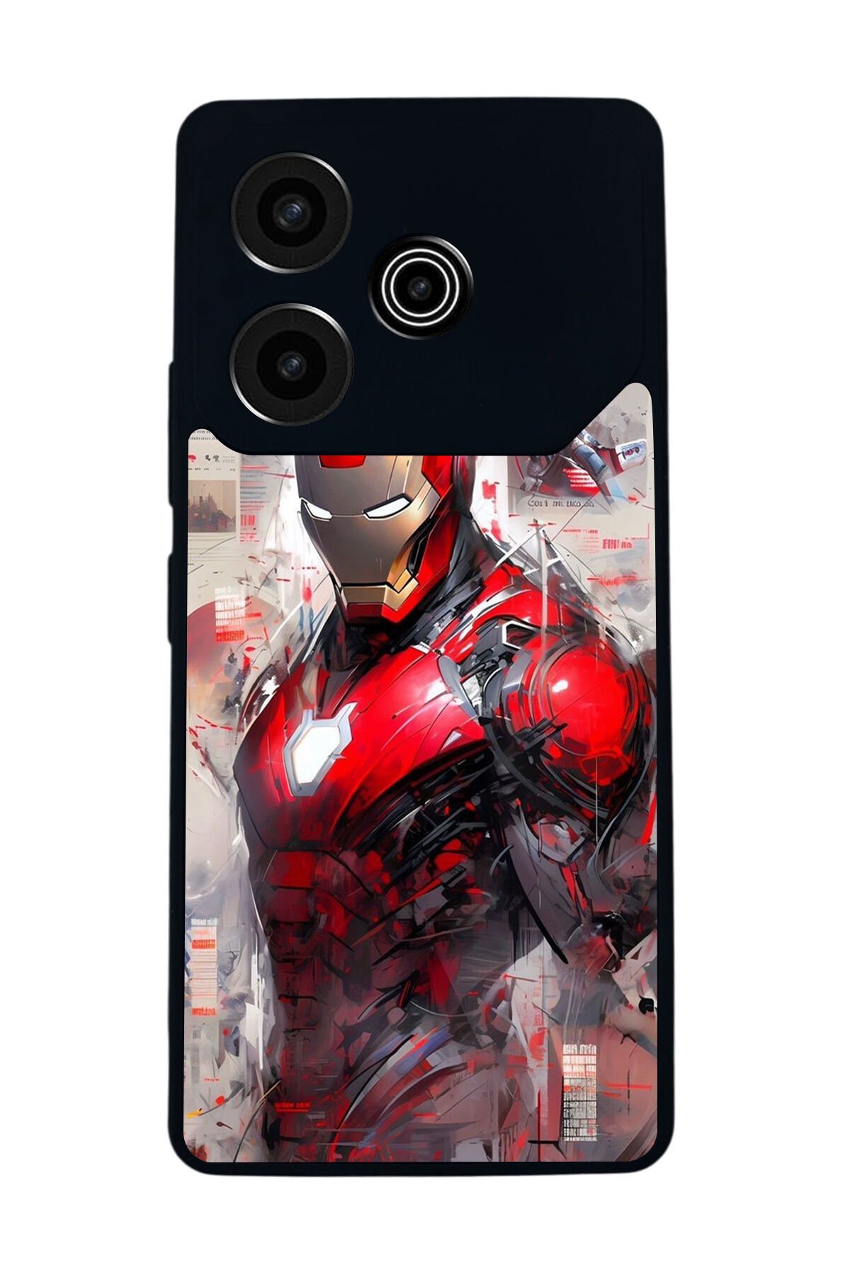 Tecno Pova 6 Uyumlu Iron Man ( Demir Adam ) Tasarımlı Glossy Premium Kılıf