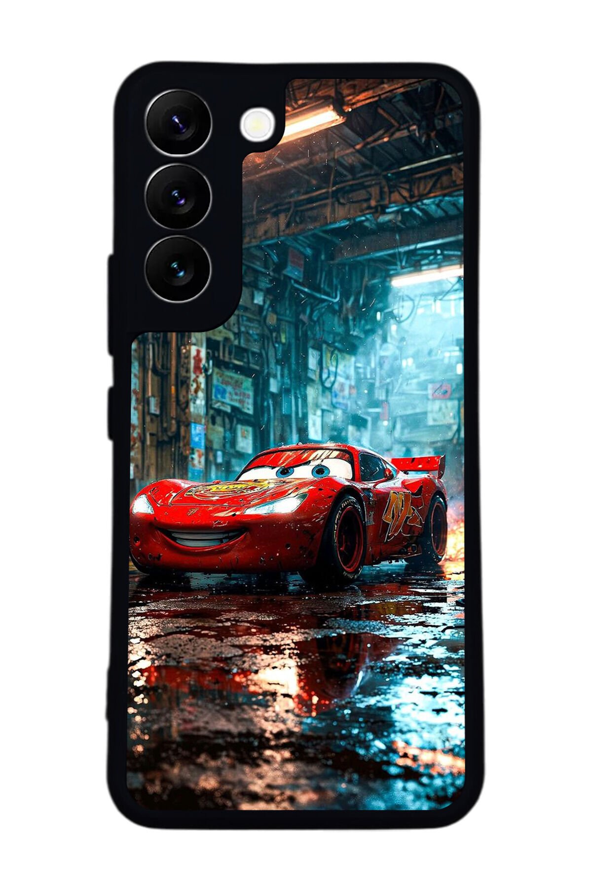 Samsung Galaxy S22 Uyumlu Şimsek McQueen Tasarımlı Glossy Premium Kılıf