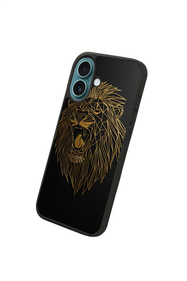 iPhone 16 Uyumlu Aslan Tasarımlı Glossy Premium Kılıf