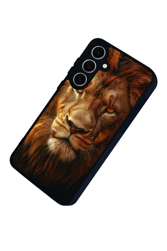 Samsung Galaxy A16 Uyumlu Aslan Tasarımlı Glossy Premium Kılıf