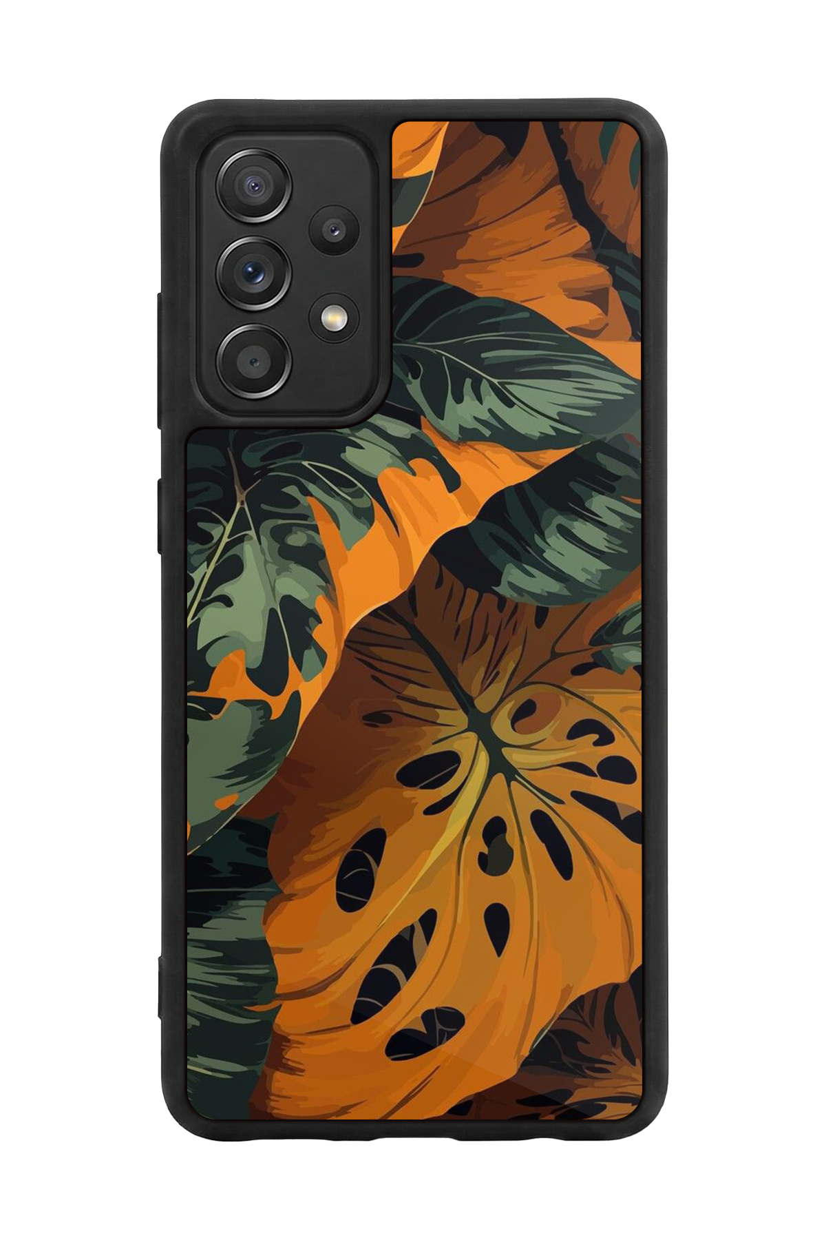 Samsung Galaxy A72 Uyumlu Botanik Tasarımlı Glossy Premium Kılıf