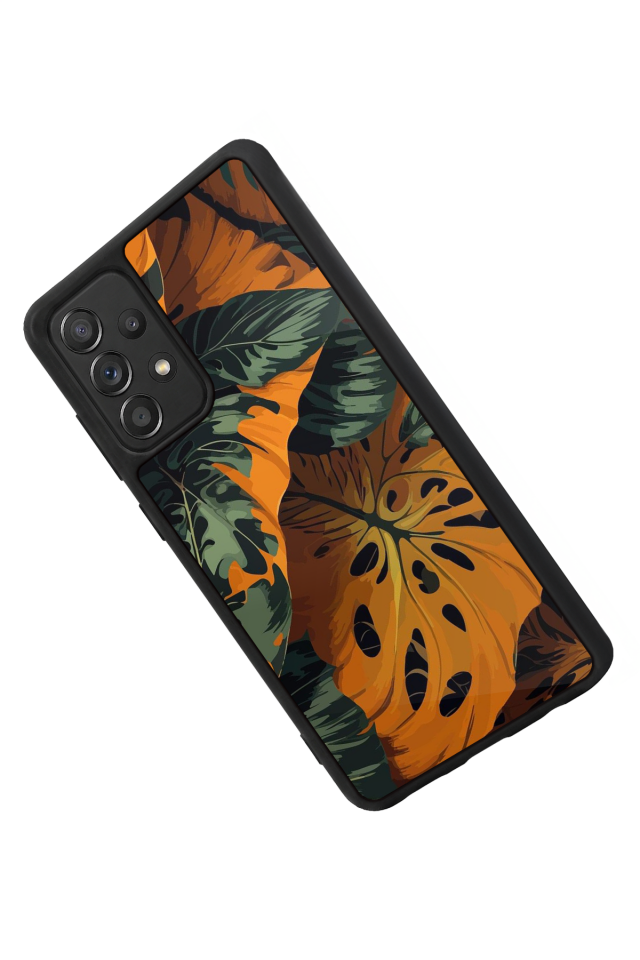 Samsung Galaxy A72 Uyumlu Botanik Tasarımlı Glossy Premium Kılıf