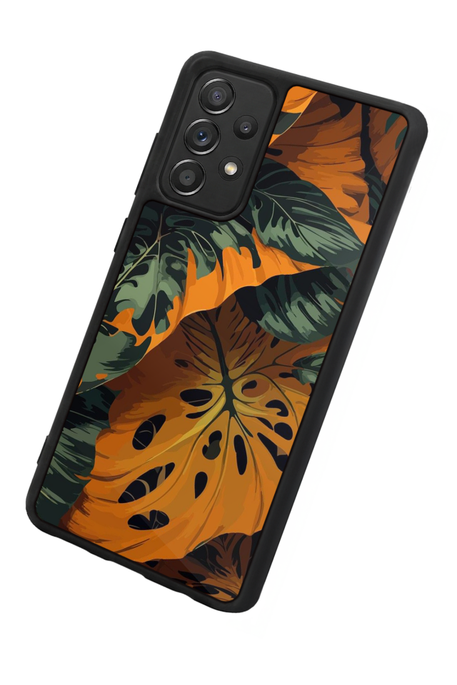 Samsung Galaxy A72 Uyumlu Botanik Tasarımlı Glossy Premium Kılıf