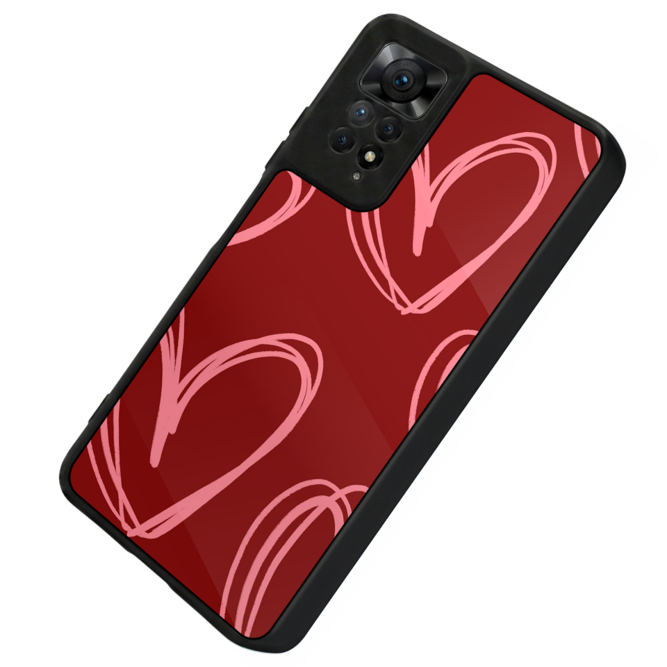 Xiaomi Redmi Note 11 Pro Uyumlu Kalp Love Tasarımlı Glossy Premium Kılıf