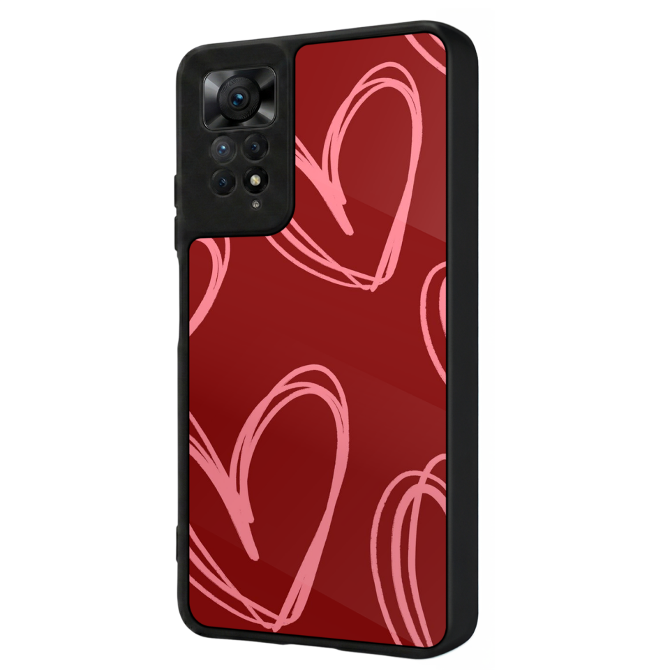 Xiaomi Redmi Note 11 Pro Uyumlu Kalp Love Tasarımlı Glossy Premium Kılıf