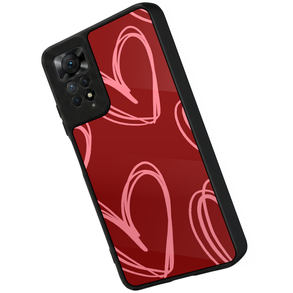 Xiaomi Redmi Note 11 Pro Uyumlu Kalp Love Tasarımlı Glossy Premium Kılıf