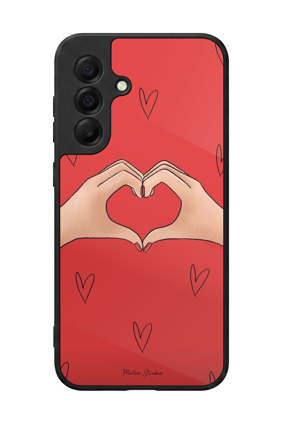 Samsung Galaxy A17 Uyumlu Kalp Love Tasarımlı Glossy Premium Kılıf