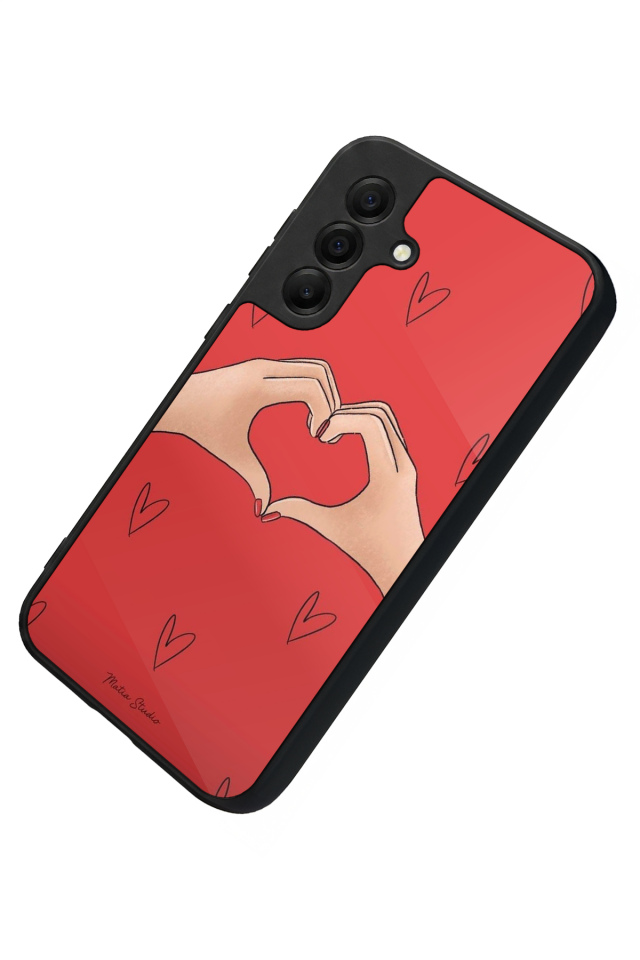 Samsung Galaxy A17 Uyumlu Kalp Love Tasarımlı Glossy Premium Kılıf