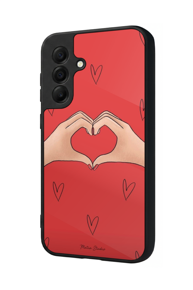 Samsung Galaxy A17 Uyumlu Kalp Love Tasarımlı Glossy Premium Kılıf
