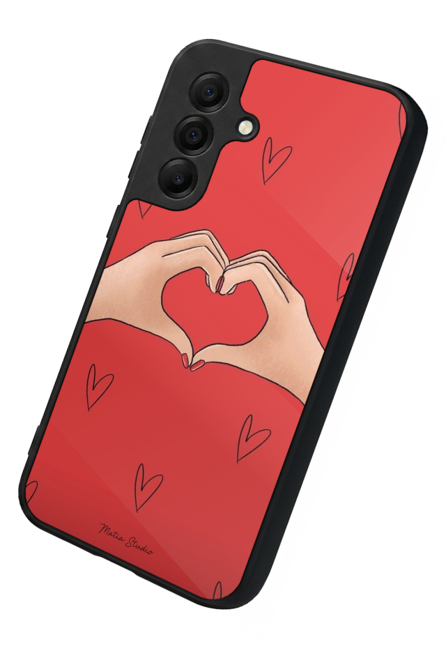 Samsung Galaxy A17 Uyumlu Kalp Love Tasarımlı Glossy Premium Kılıf