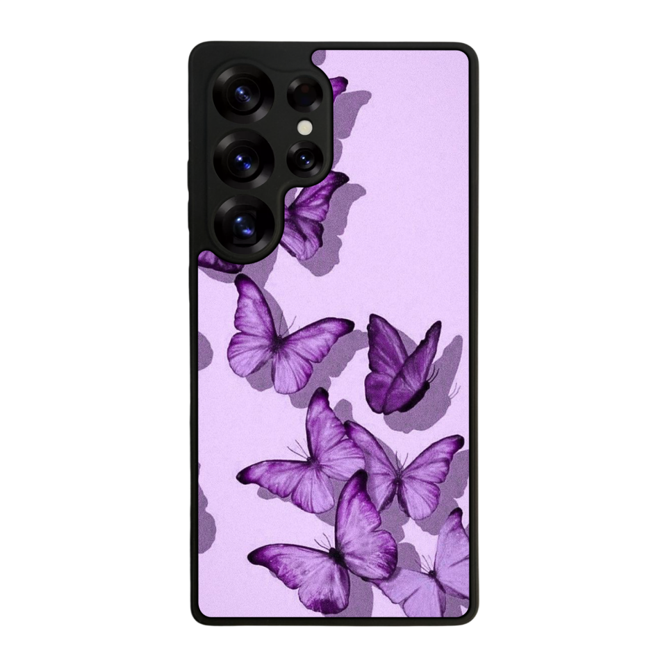 Samsung Galaxy S25 Ultra Uyumlu Kelebek Tasarımlı Glossy Premium Kılıf