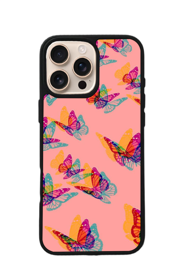 iPhone 15 Pro Uyumlu Kelebek Tasarımlı Glossy Premium Kılıf