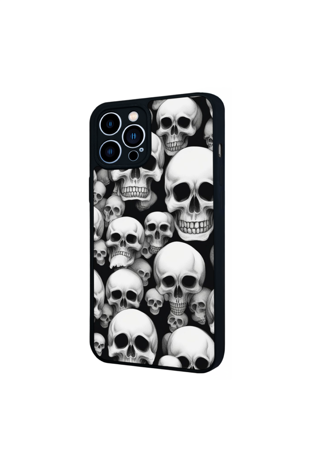 iPhone 13 Pro Max Uyumlu KuruKafa Tasarımlı Glossy Premium Kılıf