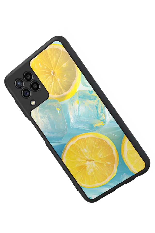 Samsung Galaxy M32 Uyumlu Limon Tasarımlı Glossy Premium Kılıf