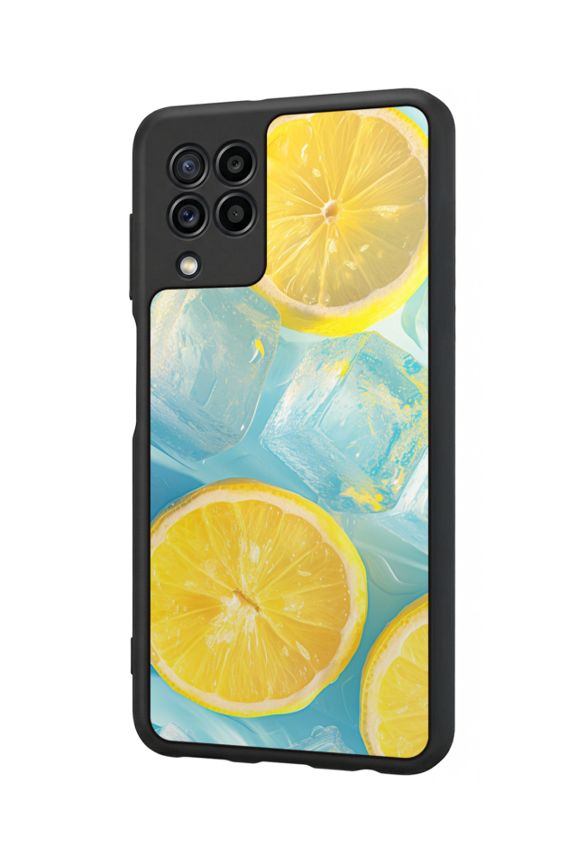 Samsung Galaxy M32 Uyumlu Limon Tasarımlı Glossy Premium Kılıf